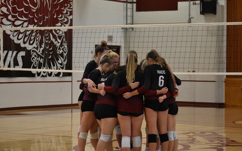 Hawks Women’s Volleyball Sweeps Home Tri-Match against Raritan Valley and Harcum
